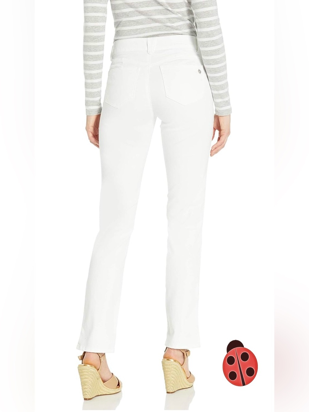 Democracy Absolutions White Straight-Leg Jeans Size 16 - Picture 2 of 8